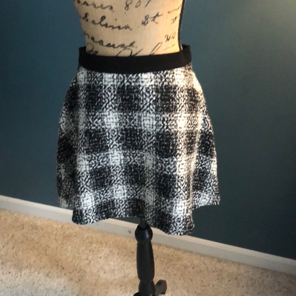 Plaid skirt.